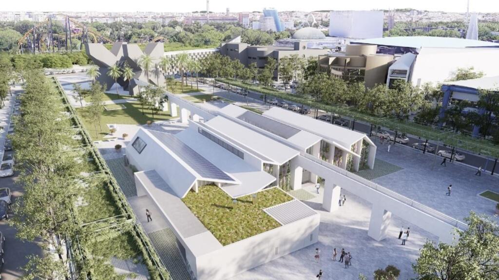 Un boceto de cómo será el complejo de Cartuja Qanat.