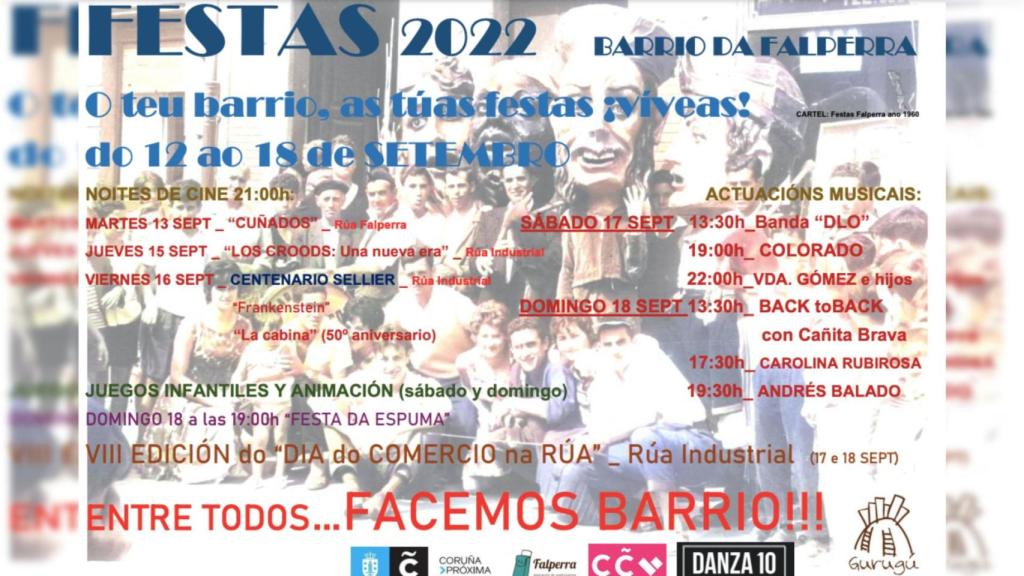 Cartel de las fiestas de A Falperra.