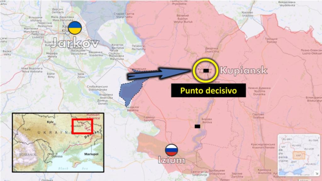 El frente de Ucrania tiene 1.100 kilómetros de longitud.