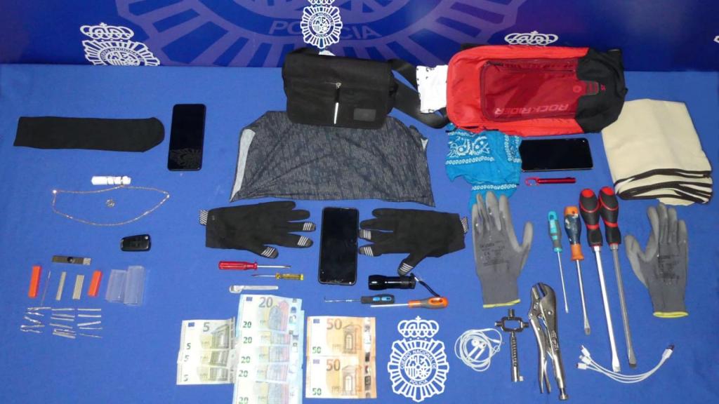 El material incautado por la Policía Nacional