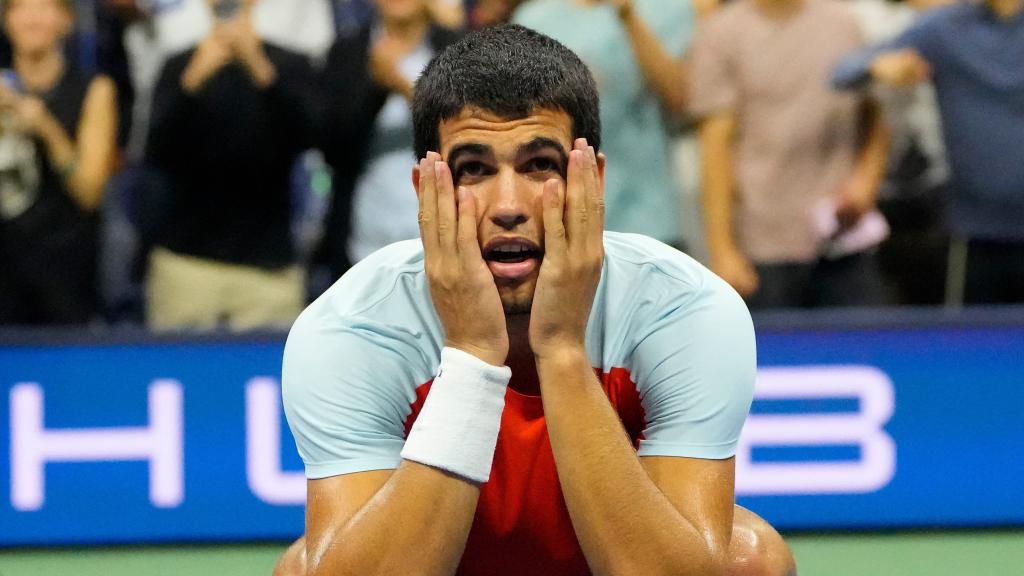 Carlos Alcaraz, tras ganar a Sinner en el US Open