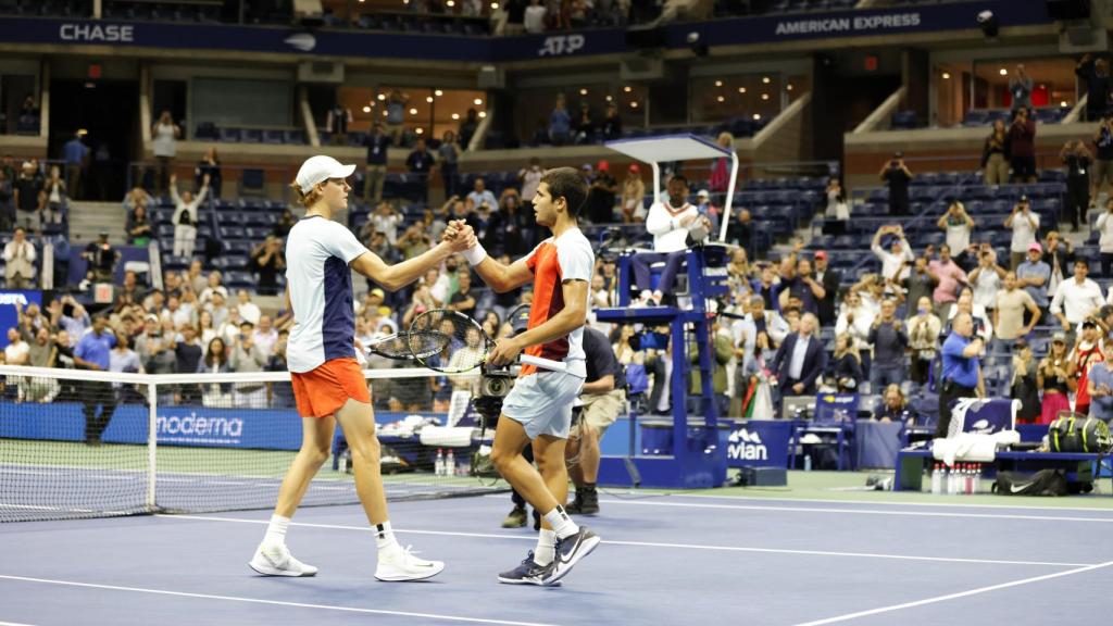 Jannik Sinner y Carlos Alcaraz, en el US Open 2022