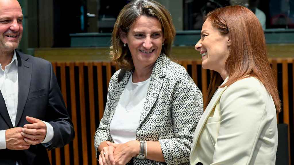 La vicepresidenta tercera, Teresa Ribera, durante una reunión de ministros de Energía de la UE en Luxemburgo