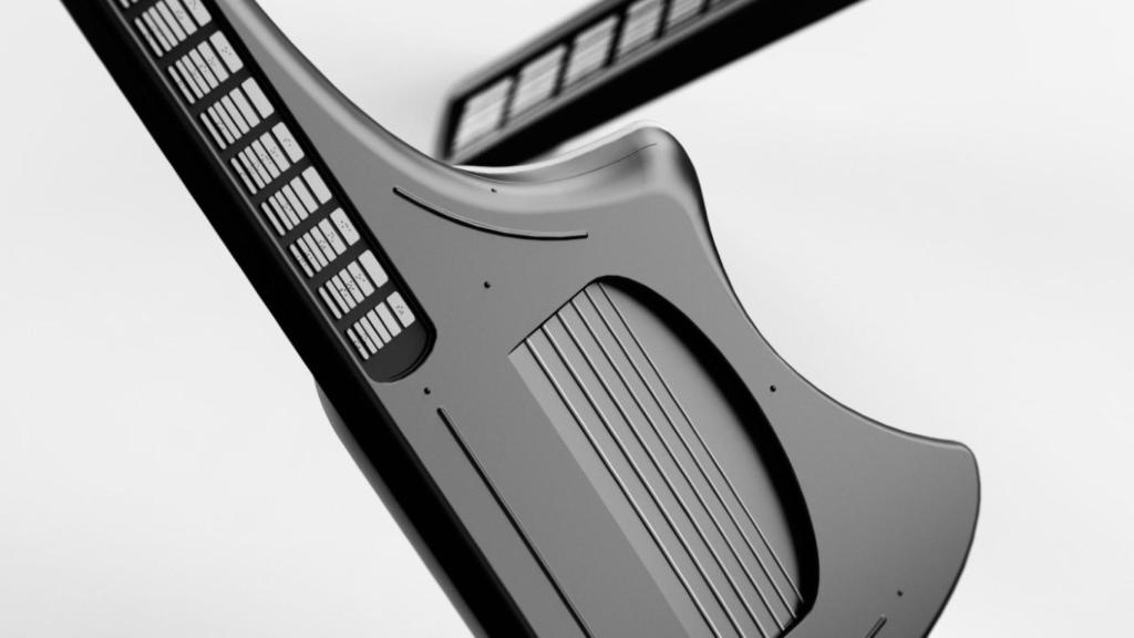 La guitarra cambia las cuerdas por un diapasón de braille.