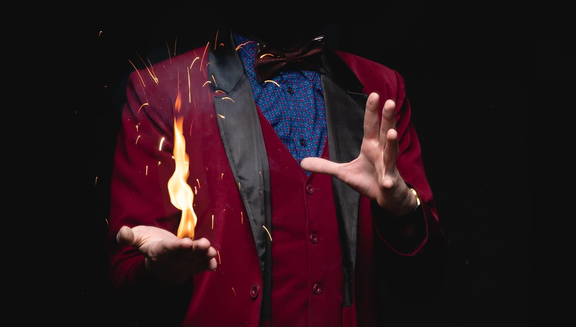 Espectáculo de magia e ilusionismo.