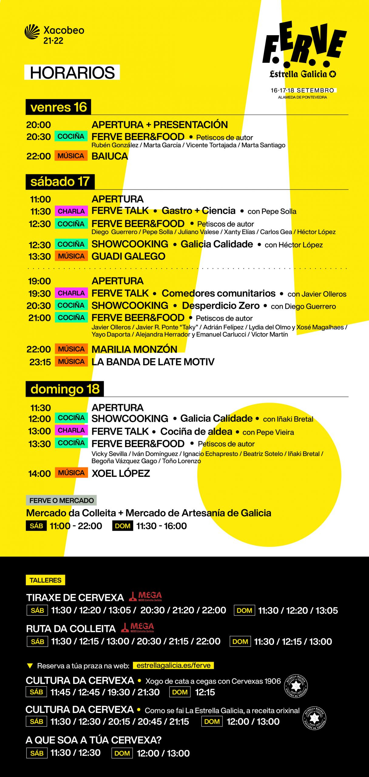 Cartel del festival Ferve Estrella Galicia.