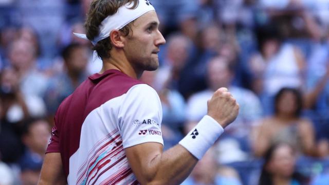 Casper Ruud celebra.