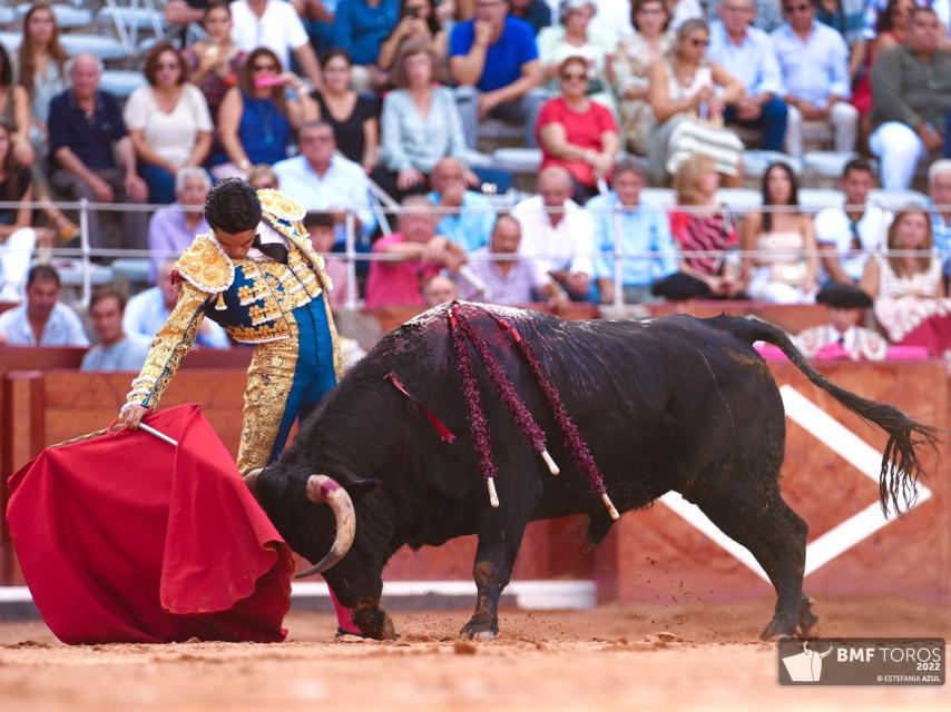Buen muletazo de Mario Navas./ BMF Toros