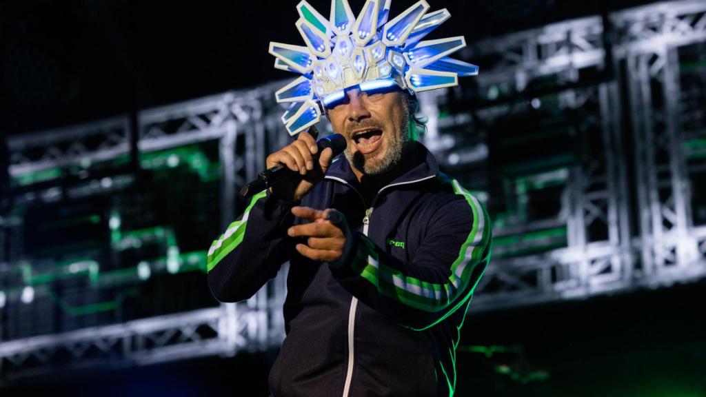 Jamiroquai, anoche en su actuación en Málaga.