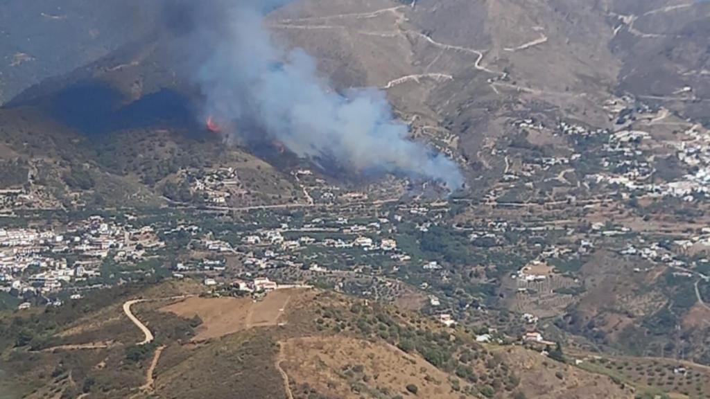 Incendio forestal en Canillas de Albaida.