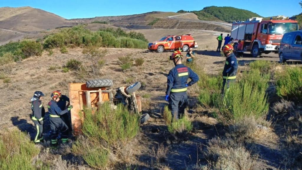 Accidente en la Pola de Gordón, en Santa Lucía