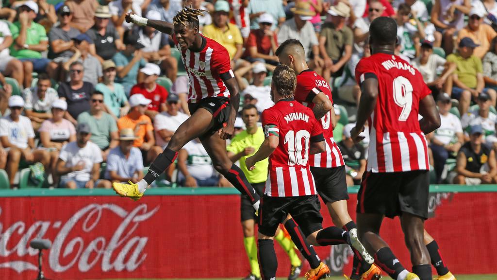 Nico Williams celebra su gol contra el Elche en la jornada 5 de La Liga