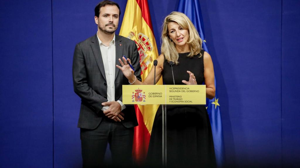 Yolanda Díaz y Alberto Garzón.