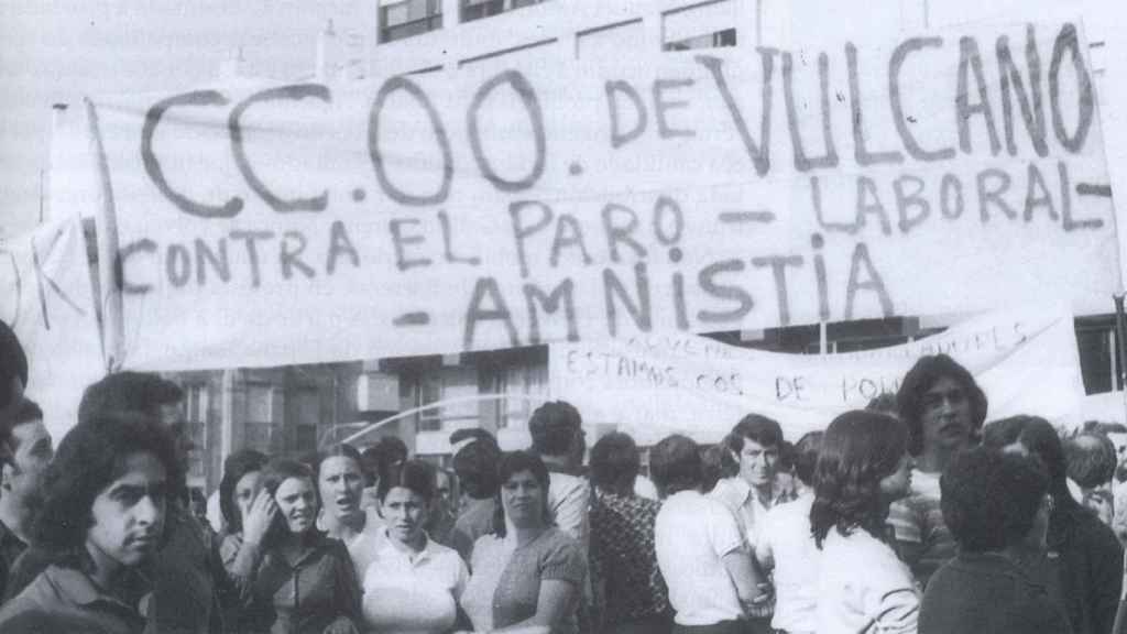Imagen publicada en el libro ‘A forza da Palabra’, editado por la unión comarcal de CC.OO.-Vigo.