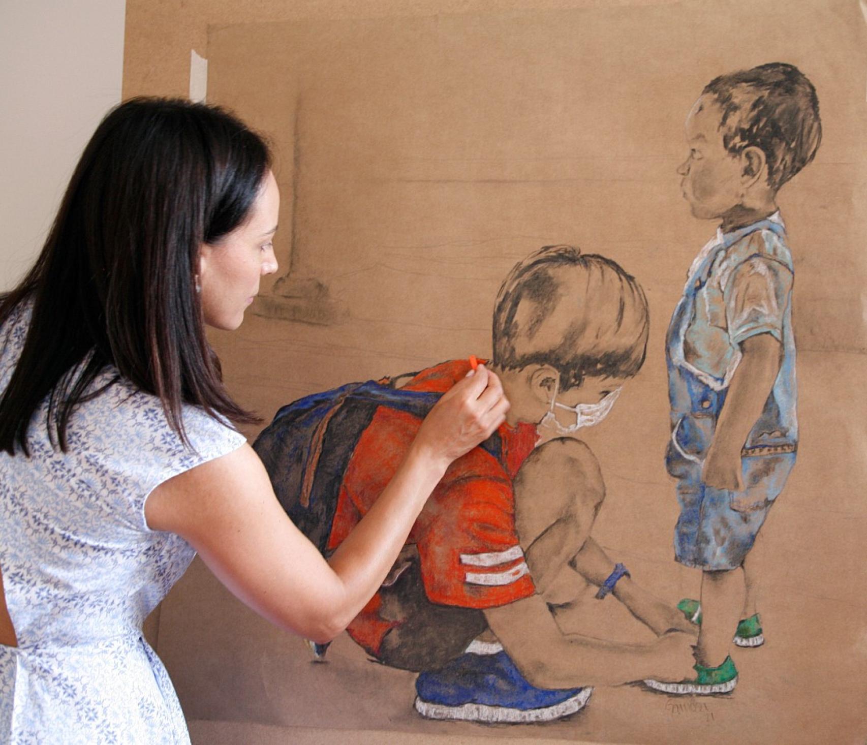 Uno de los cuadros expuestos en 'Espejos del Alma'