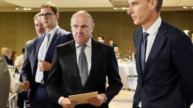 El vicepresidente del BCE, Luis de Guindos, hoy en Valladolid