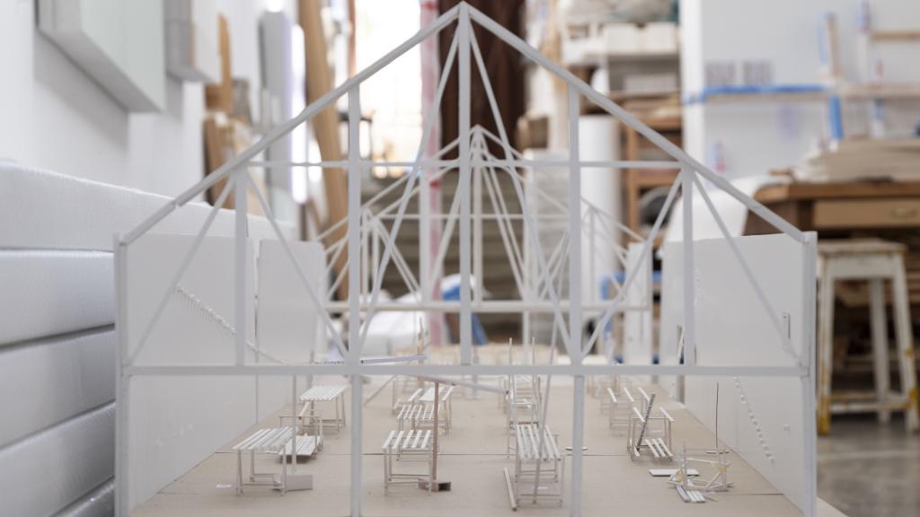 Maqueta de 'Astillero', en el estudio de Fernanda Fragateiro