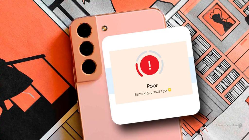 Un indicador que muestra el estado de la salud de la batería del móvil