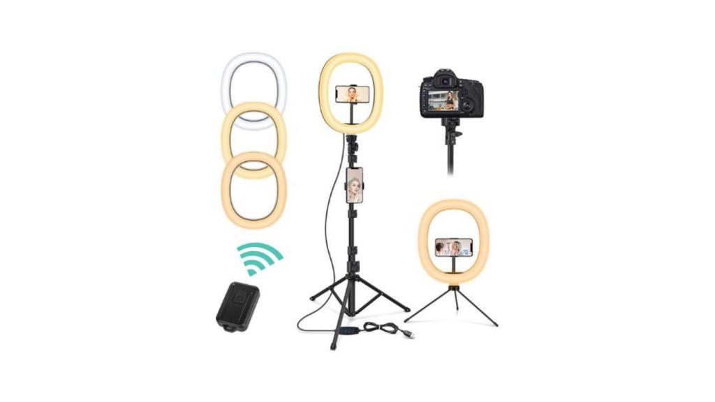 Tiikiy Anillo de Luz con Trípode