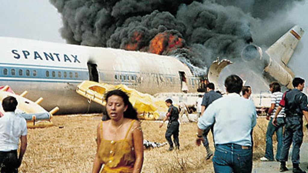 Una imagen del accidente de Spantax.