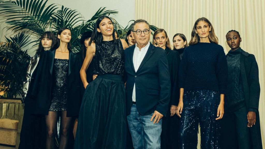 Roberto Verino con las modelos la presentación de #estiloverino.