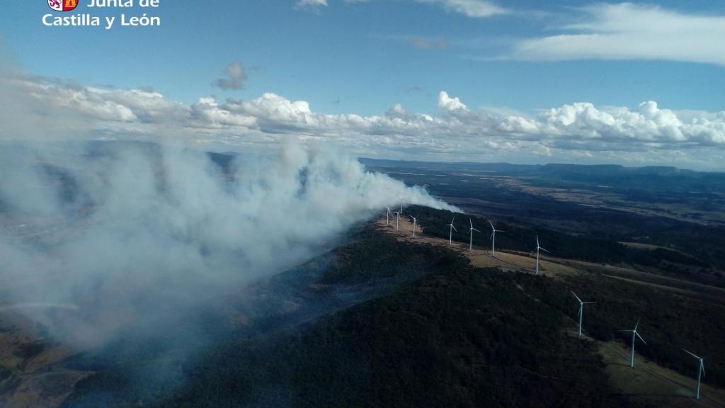 Incendio en Villoruebo (Burgos)