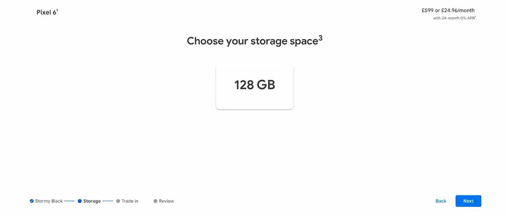 Almacenamiento del Pixel 6