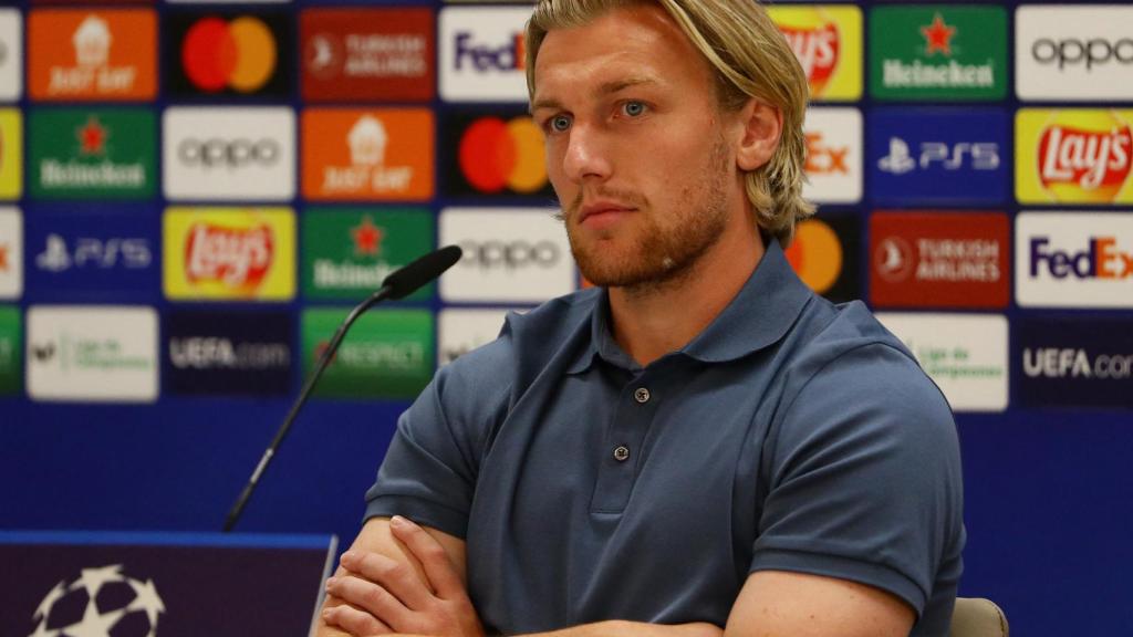 Emil Forsberg en rueda de prensa