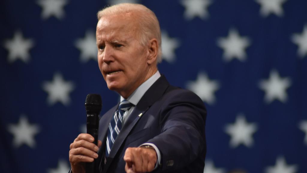 El presidente de Estados Unidos, Joe Biden, en un acto político.