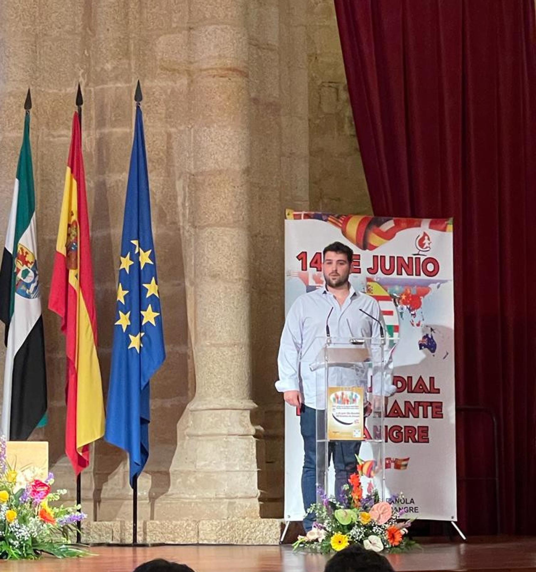 El vallisoletano recogiendo el Premio Gran Donante Nacional