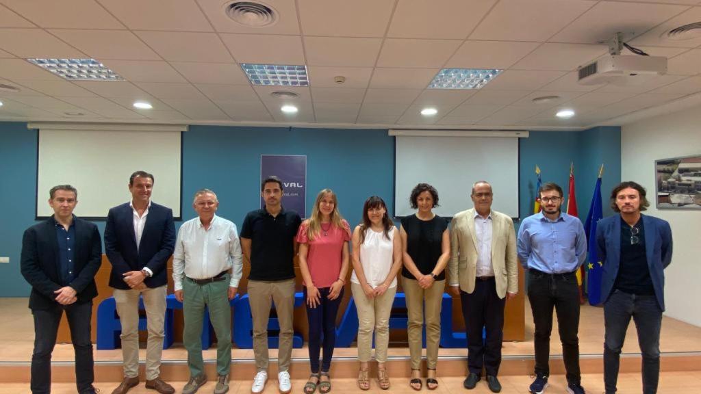 Los responsables de ATEVAL, reunidos este martes.