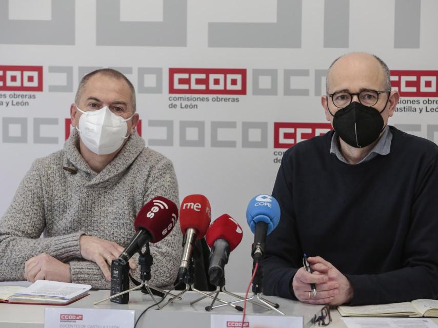 Imagen de archivo de una rueda de prensa de la Sección de Enseñanza de CCOO Castilla y León.