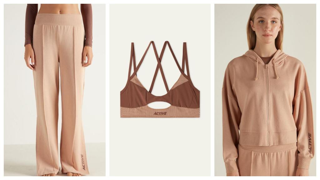 El conjunto lucido por Alba Díaz es de Tezenis.