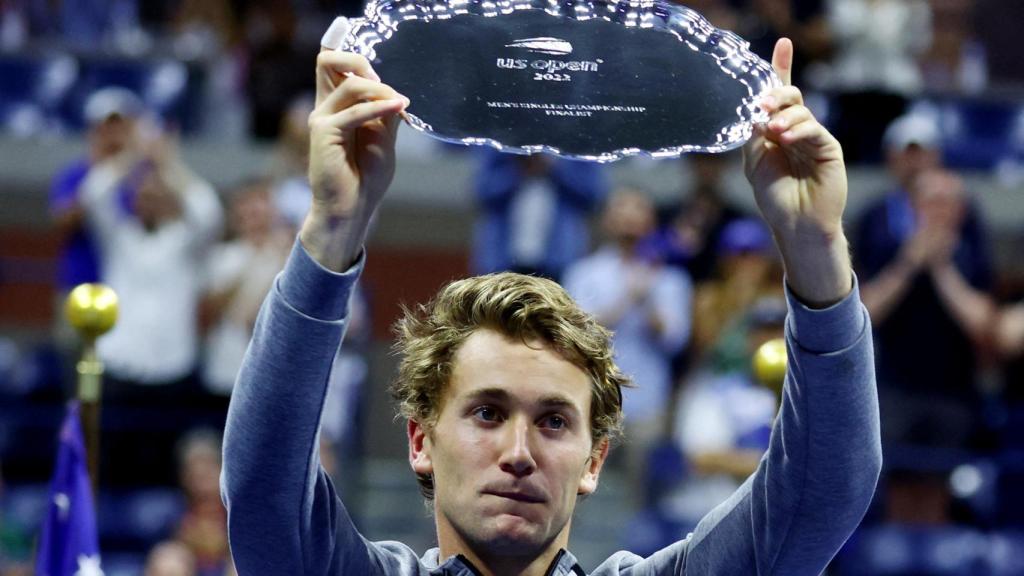 Casper Ruud, con el título de subcampeón del US Open
