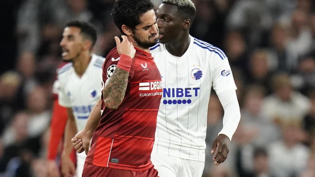 Isco Alarcón, en un momento del Copenhague - Sevilla de la Champions League 2022/2023