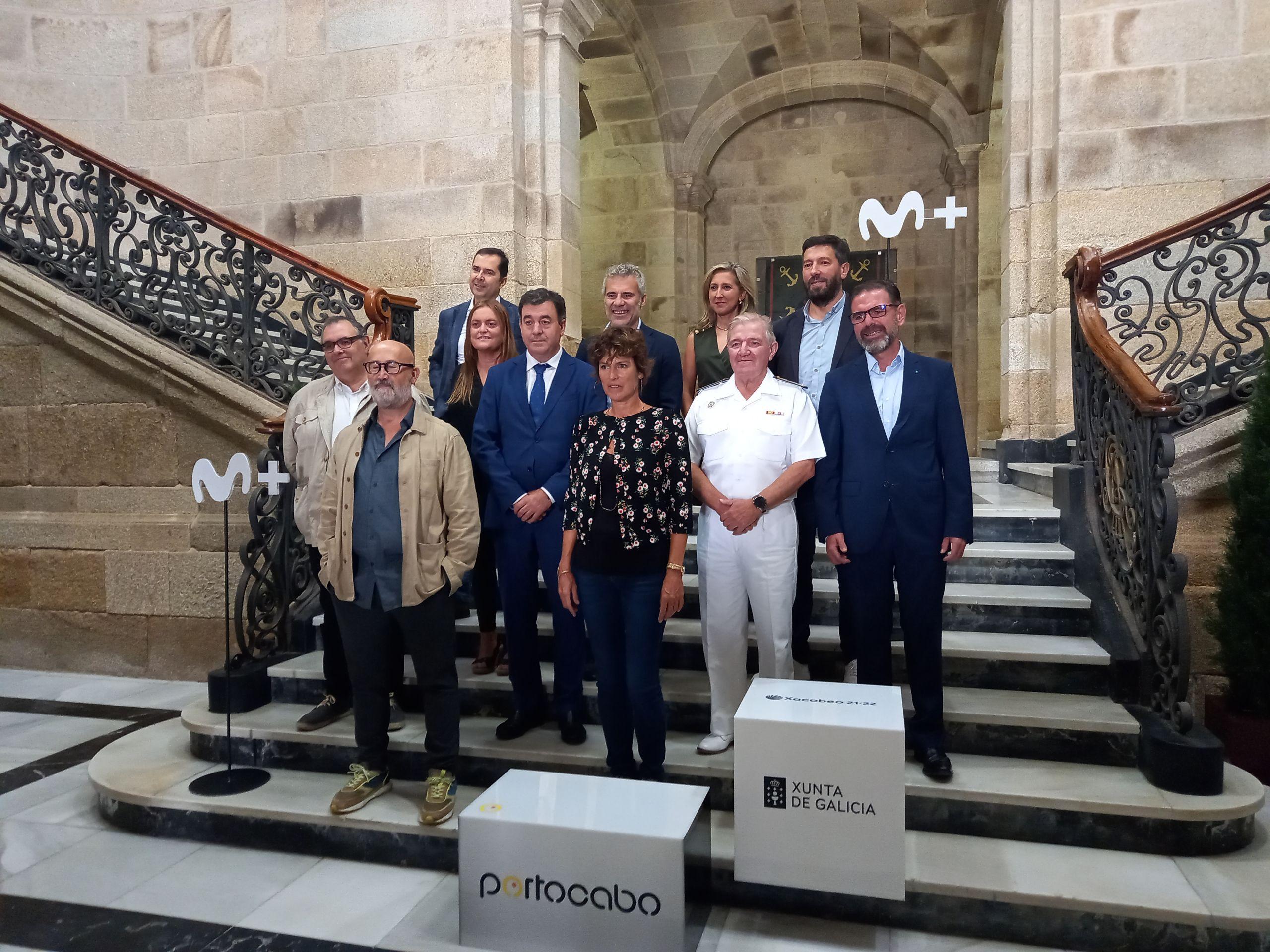 Presentación del rodaje en el interior del edificio de la sala de armas del Arsenal