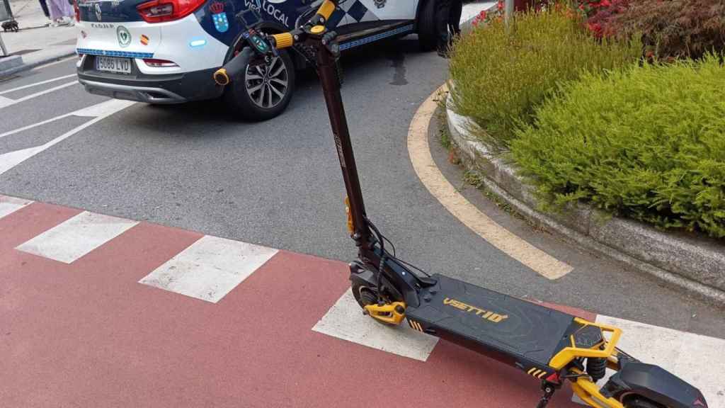 Patinete eléctrico interceptado en Vigo.