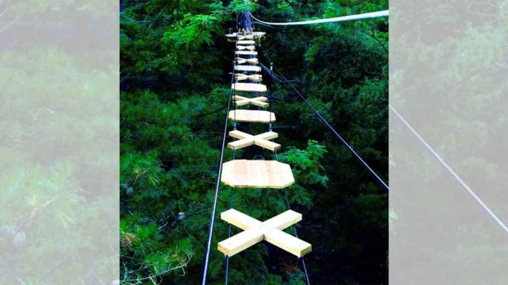 Diseño de uno de los puentes colgantes del nuevo ecoparque de Vigo.