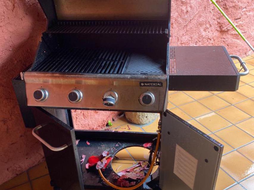 Daños en la barbacoa en Wamba