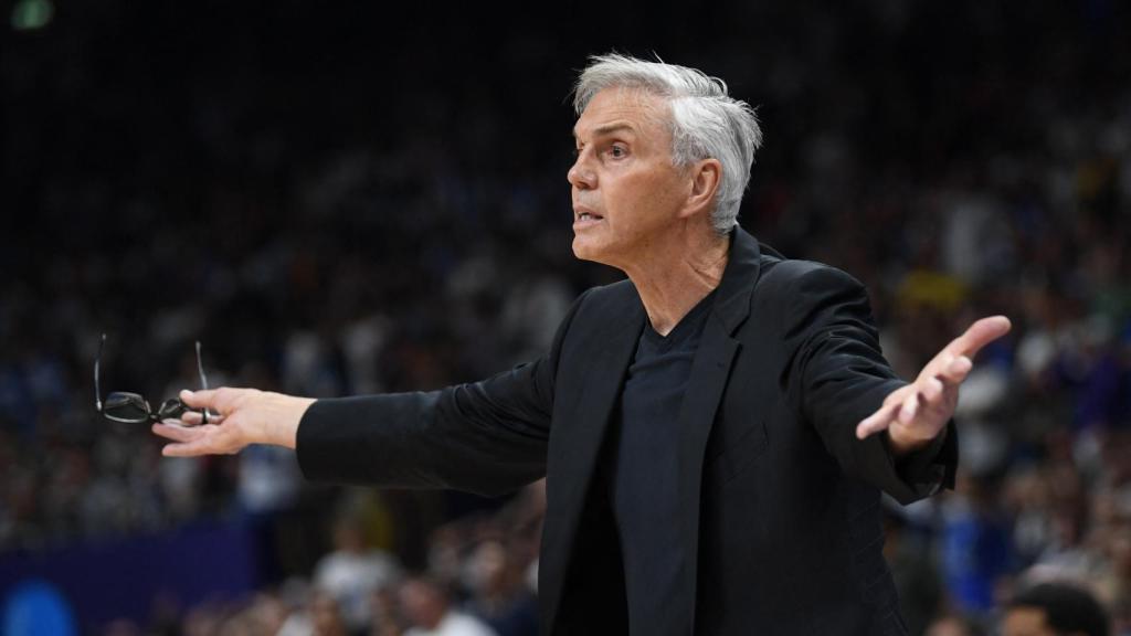 Gordon Herbert durante el Alemania - Grecia del Eurobasket