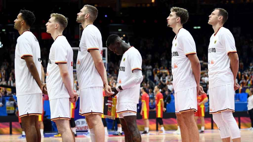 Los jugadores de Alemania concentrados antes de un partido