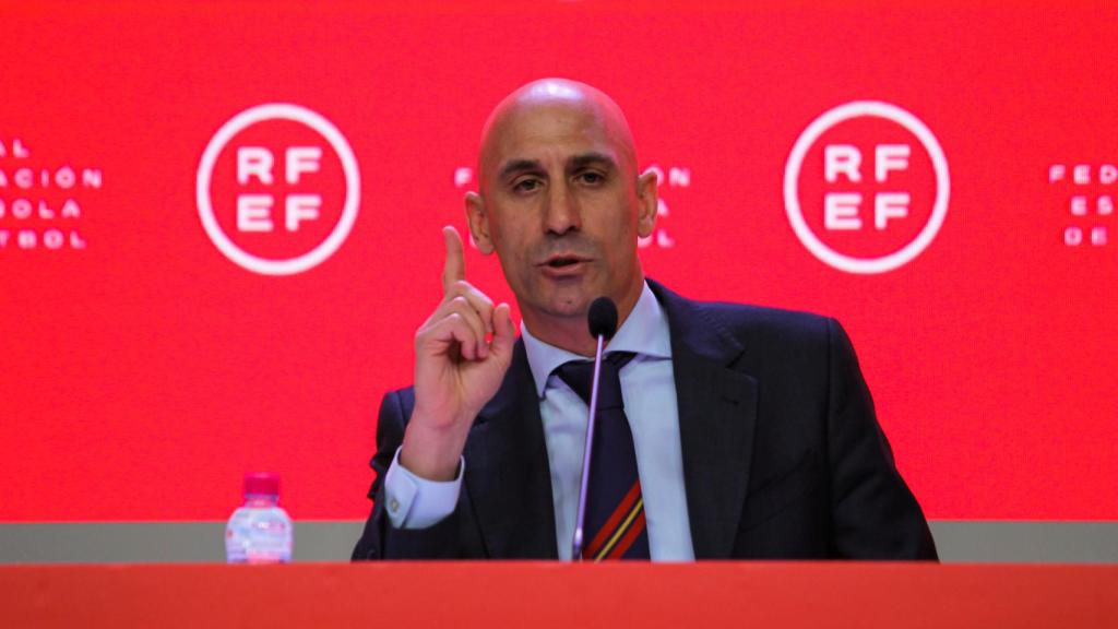 Luis Rubiales durante un acto de la RFEF