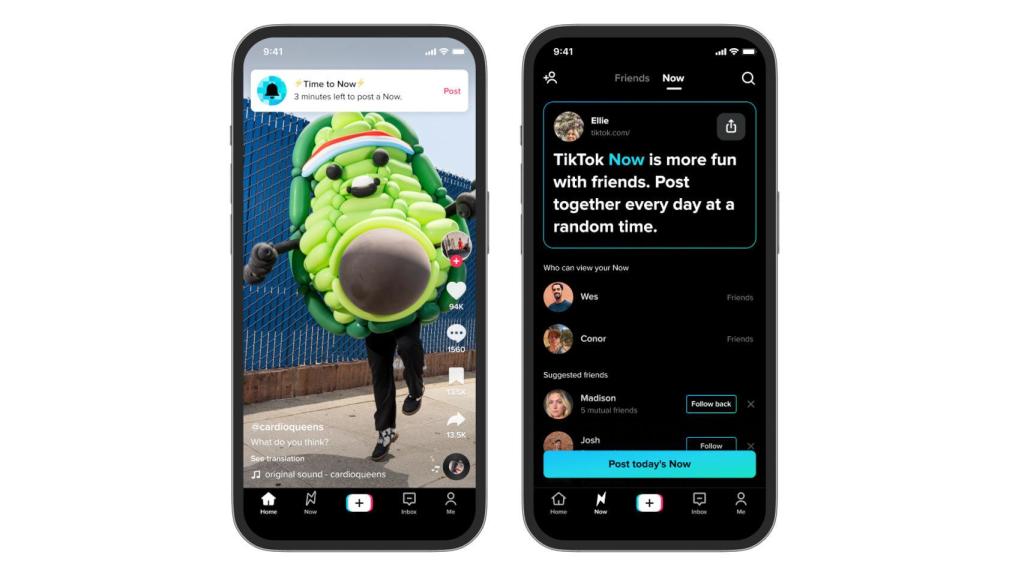 TikTok Now nos enviará una notificación cuando tengamos que hacer una foto
