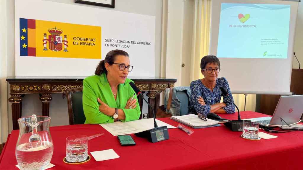 Maica Larriba en una formación en la Subdelegación del Gobierno en Pontevedra.