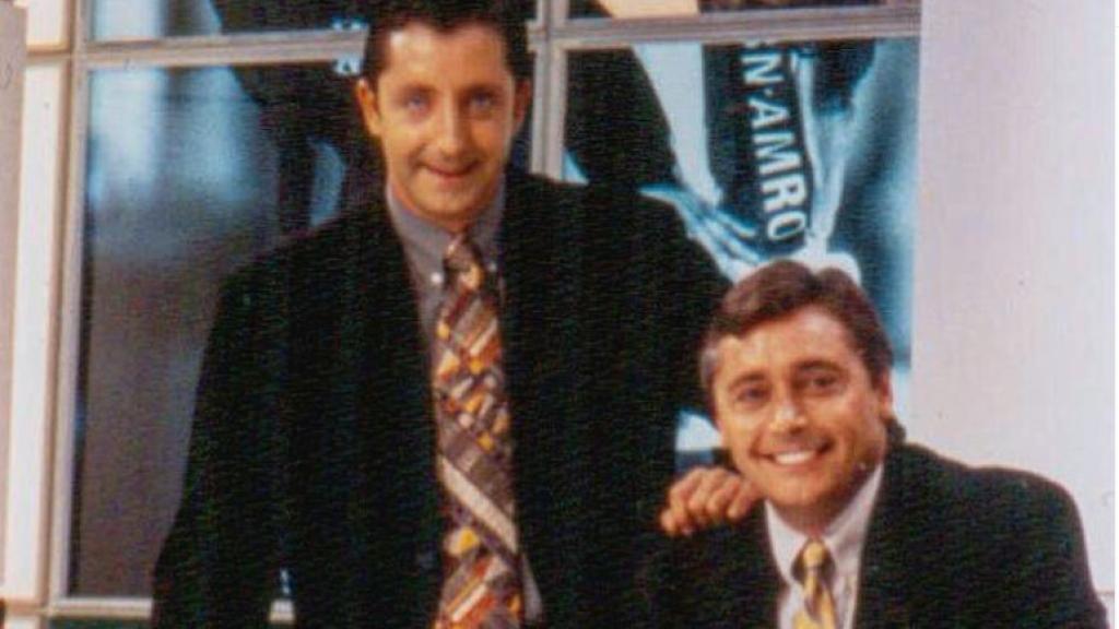 Pedrerol con Michael Robinson en Canal +.