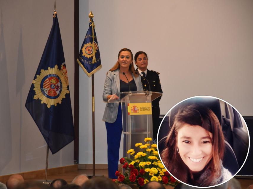 Virginia Barcones durante el acto de toma de posesión del nuevo jefe de la Comisaría Provincial de Valladolid