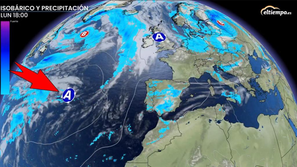 Las altas presiones impulsan la lluvia sobre la Península y los archipiélagos. ElTiempo.es