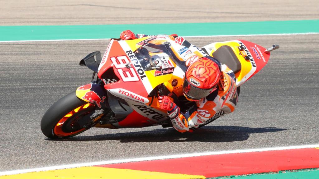 Marc Márquez en el circuito de Alcañiz en Aragón