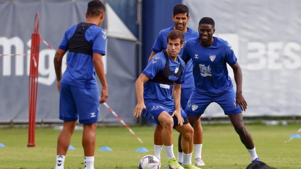 Jugadores del Málaga CF durante un entrenamiento