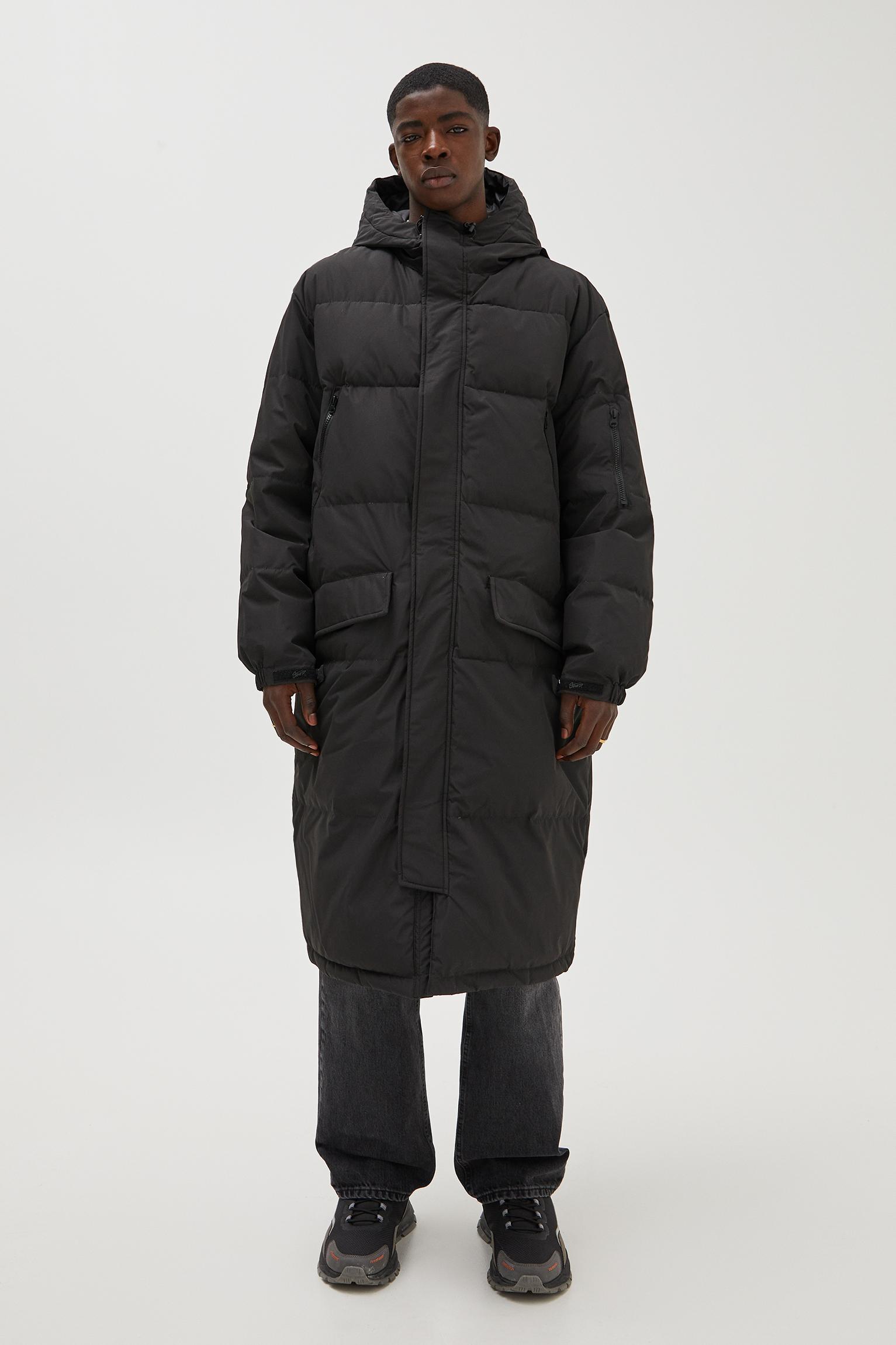 Abrigo largo acolchado de Pull and Bear